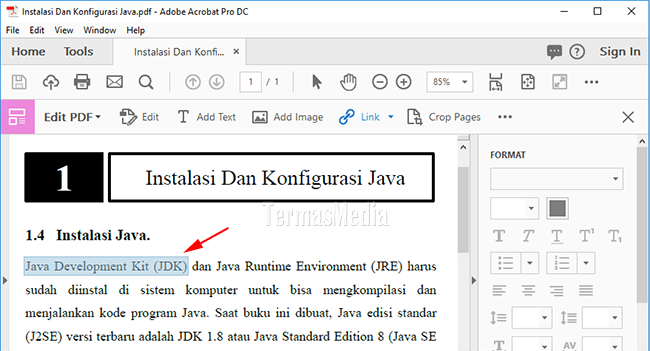 Membuat tautan (link) di file PDF dengan adobe acrobat