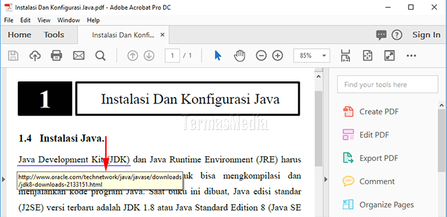 Membuat tautan (link) di file PDF dengan adobe acrobat