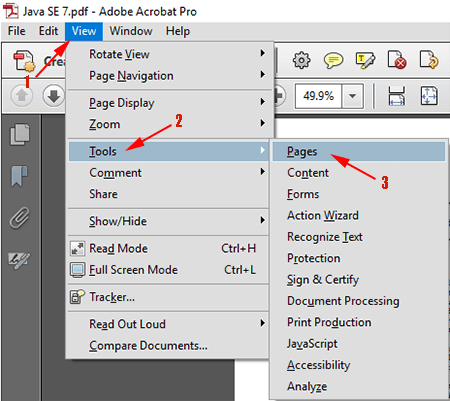 Mengektrak halaman tertentu file PDF menggunakan Adobe Acrobat