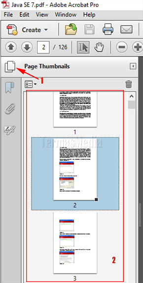 Mengektrak halaman tertentu file PDF menggunakan Adobe Acrobat