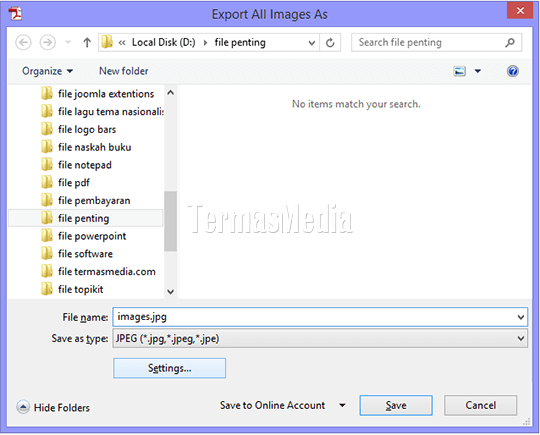 Mengekstrak semua gambar dari file PDF menggunakan Adobe Acrobat