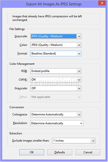 Mengekstrak semua gambar dari file PDF menggunakan Adobe Acrobat