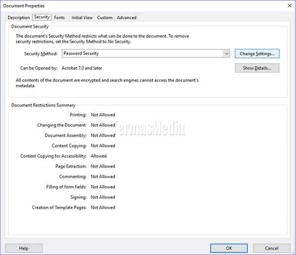 Memproteksi file PDF dengan password Adobe Acrobat