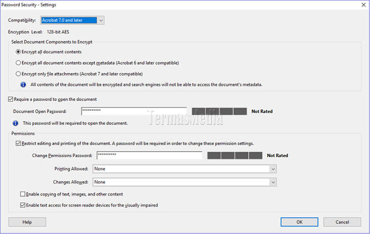 Memproteksi file PDF dengan password Adobe Acrobat