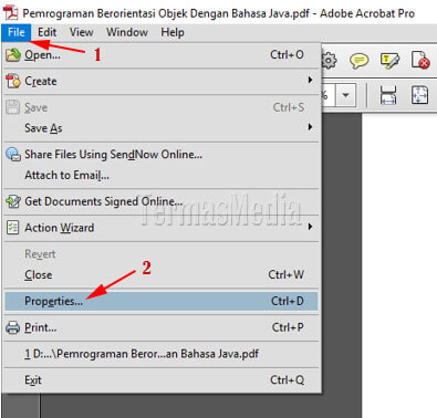 Memproteksi file PDF dengan password Adobe Acrobat