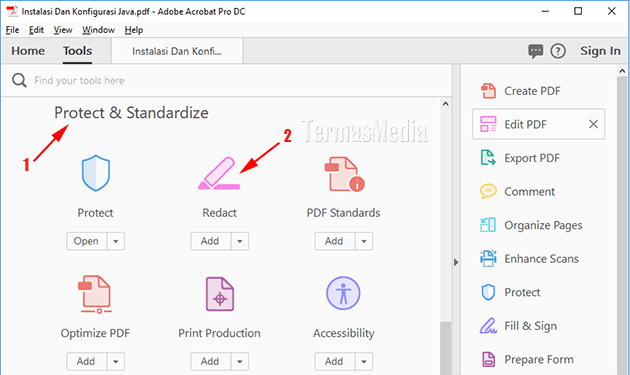 Menyembunyikan konten sensitif di PDF dengan Adobe Acrobat