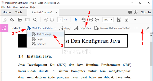 Menyembunyikan konten sensitif di PDF dengan Adobe Acrobat