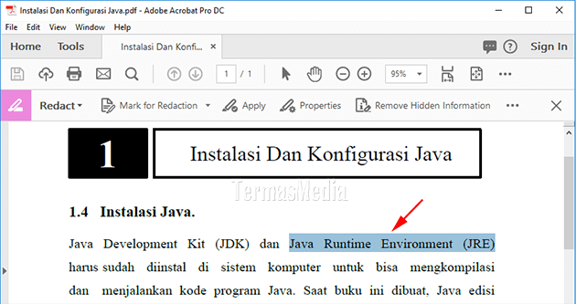 Menyembunyikan konten sensitif di PDF dengan Adobe Acrobat