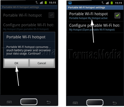 Samsung Galaxy Ace 2 sebagai Wi-fi hotspot portabel