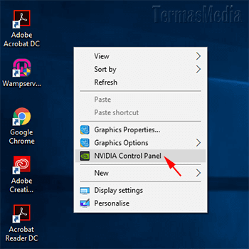 Menentukan mengatur kartu grafis utama di komputer Windows