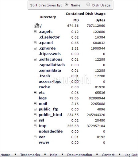 Cara melihat pemakaian disk space di hosting melalui cPanel