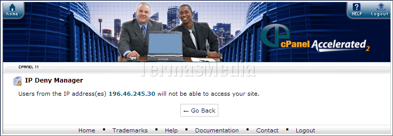 Mencegah akses ke website dengan IP Deny Manager
