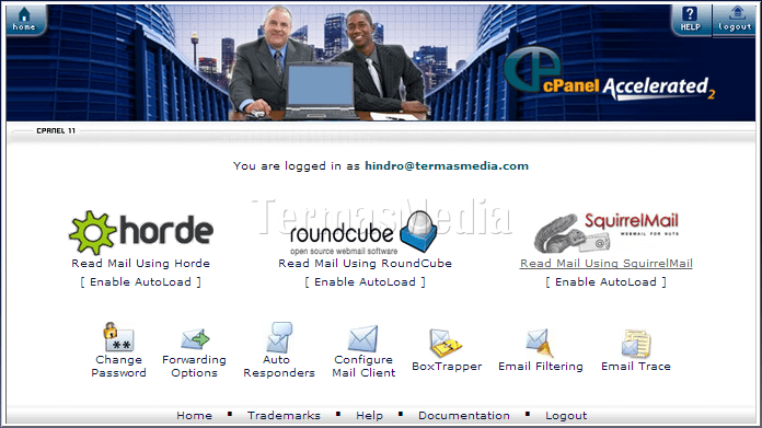 Membuka email domain sendiri dengan aplikasi webmail