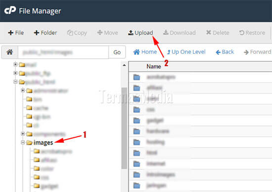 Cara upload dan download file menggunakan cpanel
