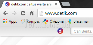 Menambahkan bookmark di browser Google Chrome