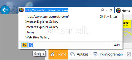 Menambahkan mesin telusur (search engine) di Internet Explorer 11
