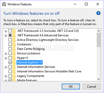 Mematikan (turn off) browser Internet Explorer di Windows 10