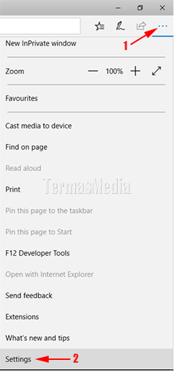 Mengubah lokasi folder unduhan di browser Microsoft Edge