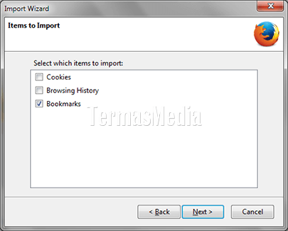 Mozilla Firefox: cara mengimpor bookmark dari Google Chrome
