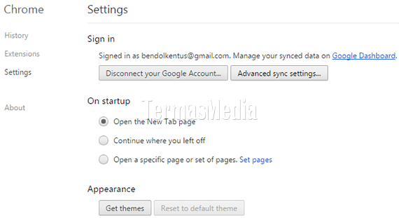 Melakukan sinkronisasi (sync) Google Chrome di komputer