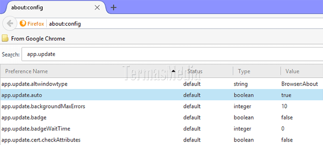 Menonaktifkan pembaruan (update) otomatis di Mozilla Firefox