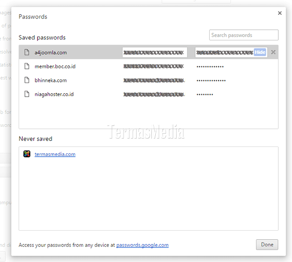 Jangan menyimpan password di Chrome, siapapun dapat mengetahuinya