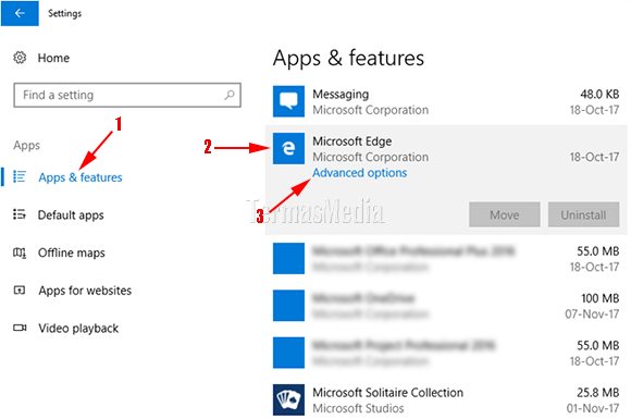 Memperbaiki (repair) atau menyetel ulang (reset) browser Microsoft Edge di Windows