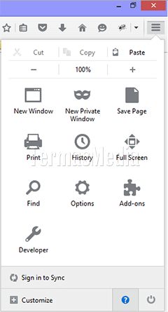 Menjalankan browser Firefox dalam mode aman (safe mode)
