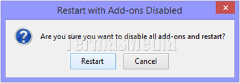 Menjalankan browser Firefox dalam mode aman (safe mode)
