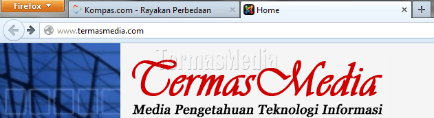 Menempatkan tab di bawah address bar di browser Mozilla Firefox