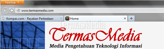 Menempatkan tab di bawah address bar di browser Mozilla Firefox