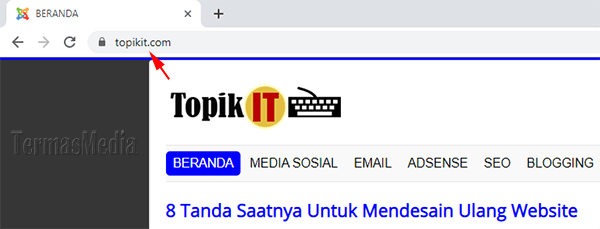 Browser Google Chrome menyembunyikan https dan www dari URL di address bar (omnibox)