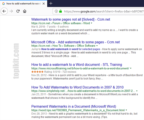 Menampilkan hasil pencarian mesin telusur dari situs dengan domain tertentu
