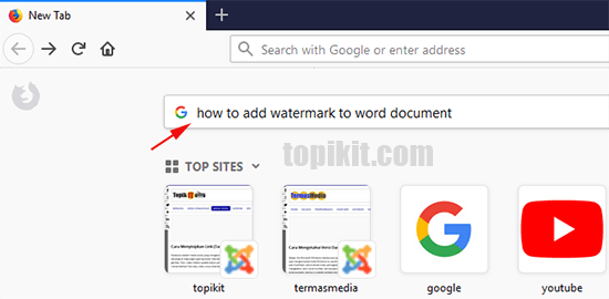 Menampilkan hasil pencarian mesin telusur dari domain situs tertentu