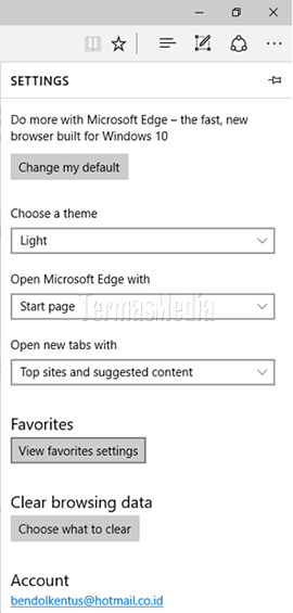 Mengimpor (import) bookmark dari browser lain ke browser Microsoft Edge