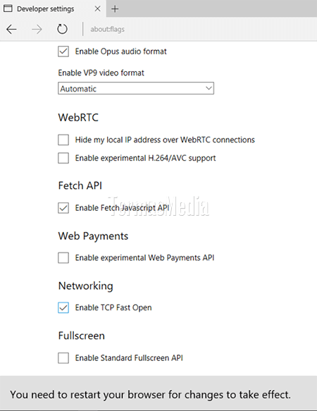 Mempercepat pemuatan laman website di browser Microsoft Edge