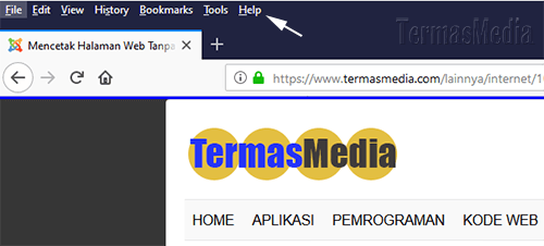 Mencetak halaman web tanpa iklan dengan browser Mozilla Firefox