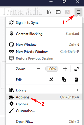 Mengaktifkan mode tema gelap di browser Mozilla Firefox