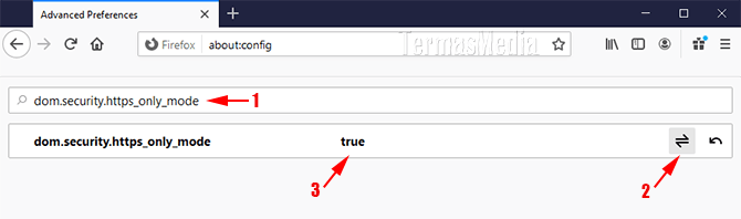 Mengaktifkan fitur HTTPS Only Mode di browser Mozilla Firefox