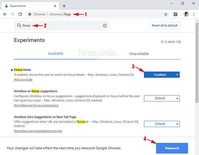 Mengaktifkan dan menggunakan fitur Focus Mode browser Google Chrome