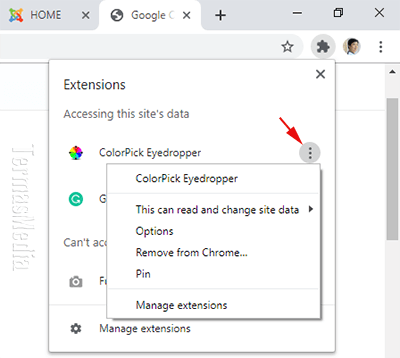 Cara mengaktifkan menu ekstensi di browser Google Chrome