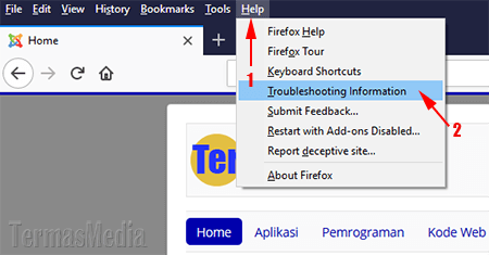 Mengembalikan browser Mozilla Firefox ke pengaturan standar