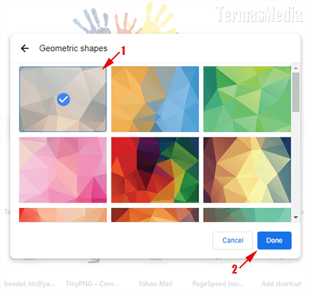 Cara mengubah warna latar (background image) browser Google Chrome