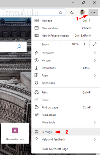 Mengubah tingkat pencegahan pelacakan (tracking prevention level) di browser Microsoft Edge Chromium