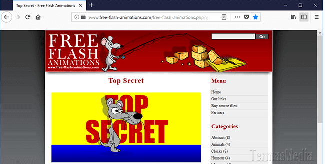 Mengunduh download file flash swf menggunakan web browser Mozilla Firefox