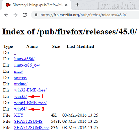 Mengunduh (download) versi lama (old version) browser Mozilla Firefox