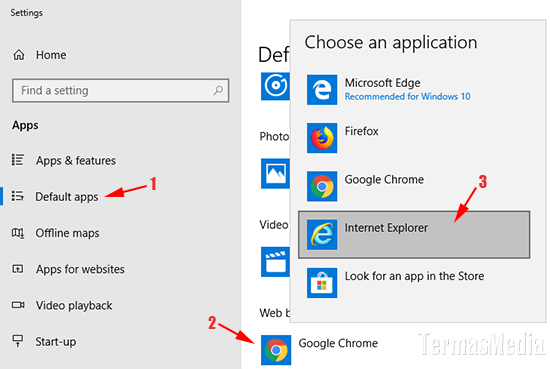 Menjadikan Microsoft Internet Explorer web browser default (standar)