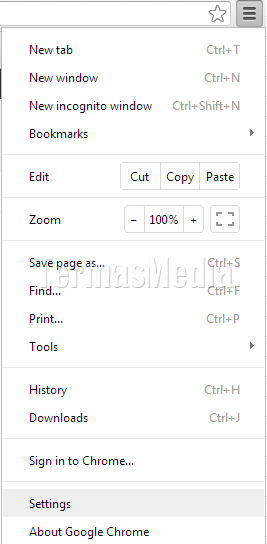 Mengubah setelan bahasa di peramban Google Chrome