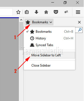 Memindahkan sidebar browser Firefox dari kiri ke kanan