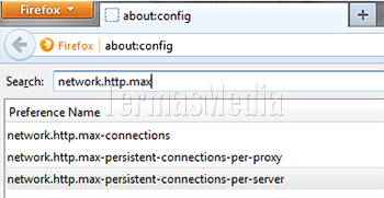 Mengubah batasan jumlah file yang diunduh serentak di Mozilla Firefox